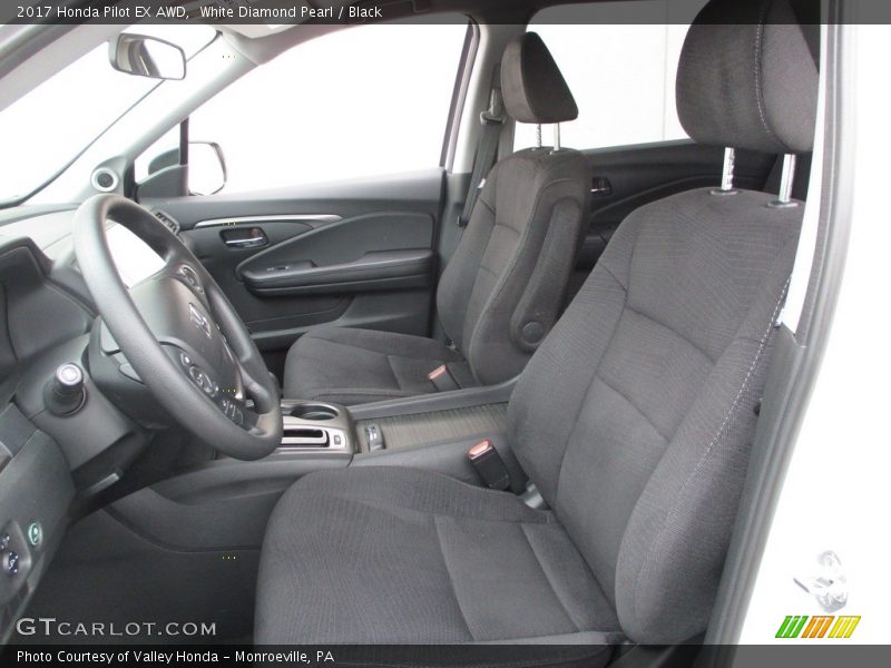 White Diamond Pearl / Black 2017 Honda Pilot EX AWD