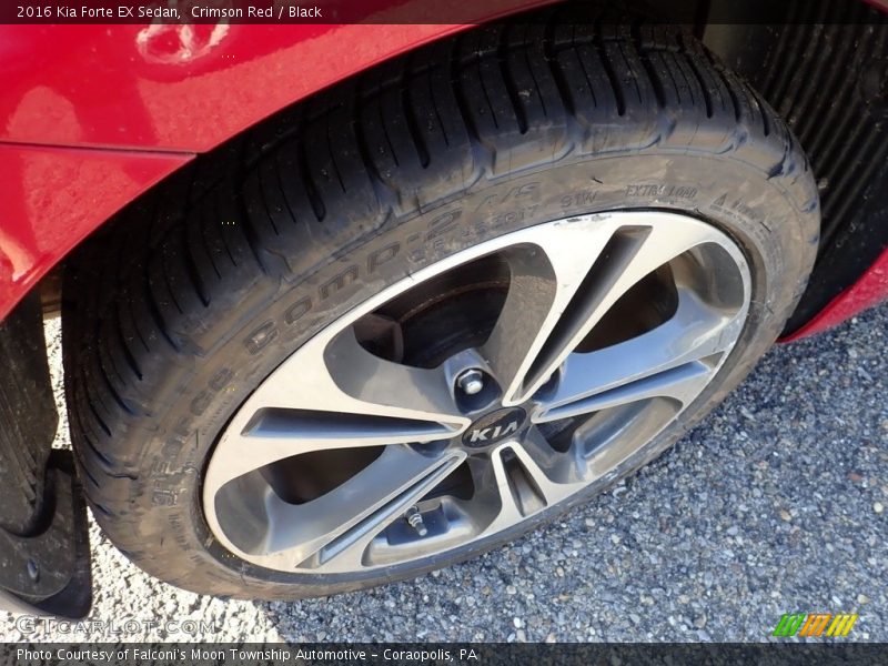 Crimson Red / Black 2016 Kia Forte EX Sedan