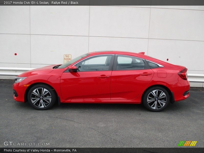 Rallye Red / Black 2017 Honda Civic EX-L Sedan