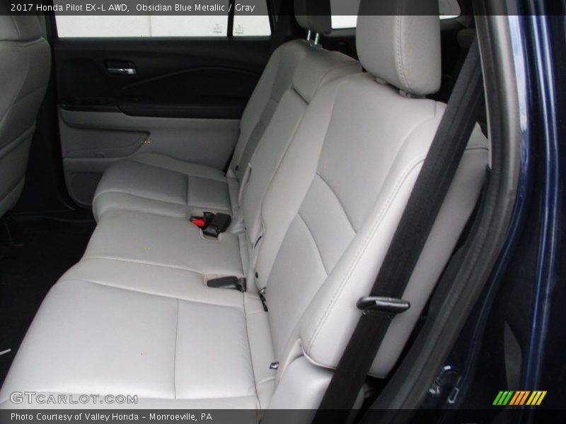 Obsidian Blue Metallic / Gray 2017 Honda Pilot EX-L AWD