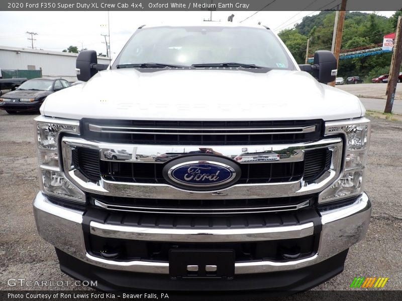 Oxford White / Medium Earth Gray 2020 Ford F350 Super Duty XL Crew Cab 4x4