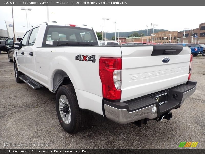 Oxford White / Medium Earth Gray 2020 Ford F350 Super Duty XL Crew Cab 4x4