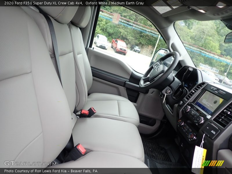 Oxford White / Medium Earth Gray 2020 Ford F350 Super Duty XL Crew Cab 4x4
