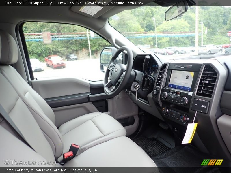 Oxford White / Medium Earth Gray 2020 Ford F350 Super Duty XL Crew Cab 4x4