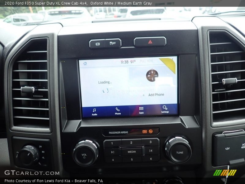 Oxford White / Medium Earth Gray 2020 Ford F350 Super Duty XL Crew Cab 4x4