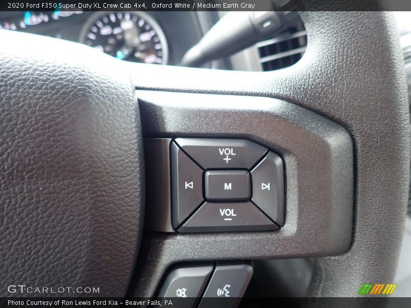 Oxford White / Medium Earth Gray 2020 Ford F350 Super Duty XL Crew Cab 4x4