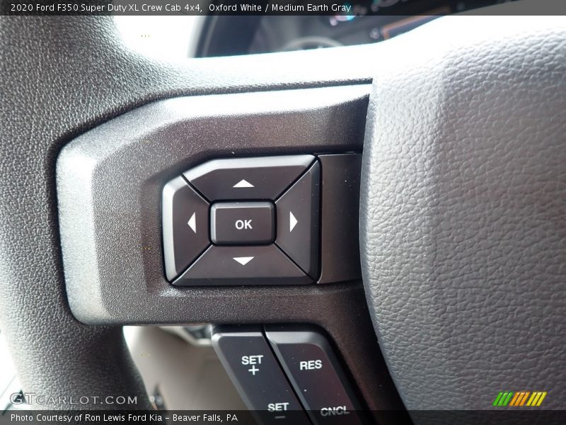 Oxford White / Medium Earth Gray 2020 Ford F350 Super Duty XL Crew Cab 4x4