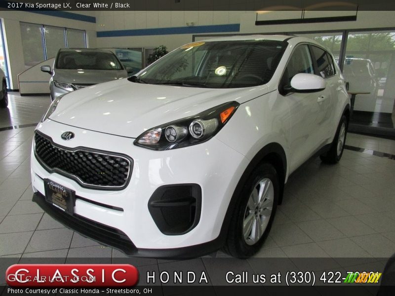 Clear White / Black 2017 Kia Sportage LX