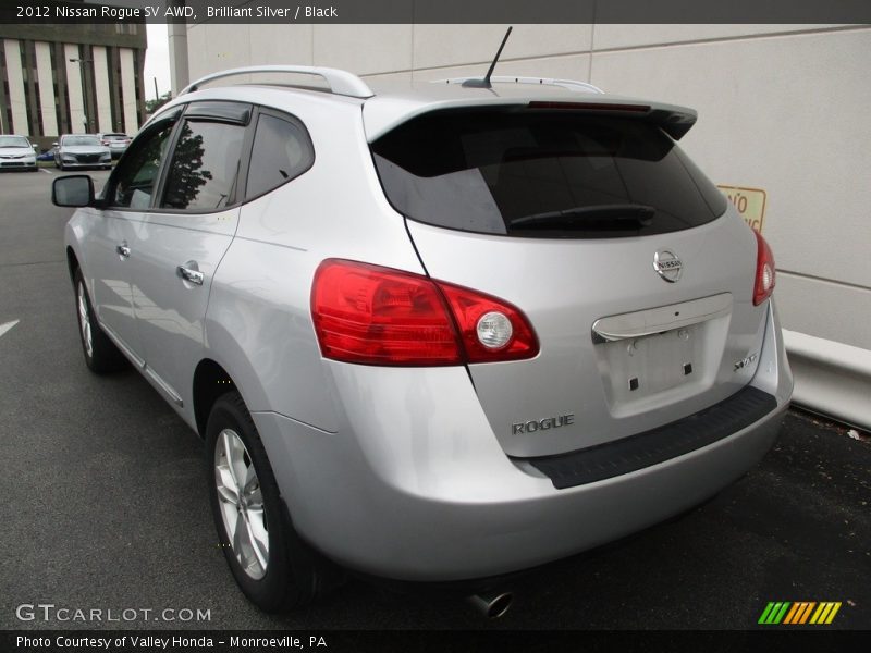 Brilliant Silver / Black 2012 Nissan Rogue SV AWD