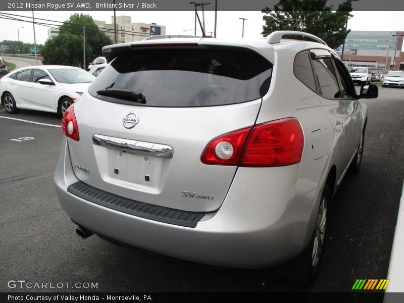 Brilliant Silver / Black 2012 Nissan Rogue SV AWD