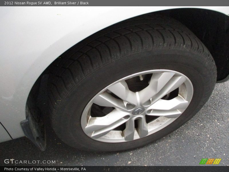 Brilliant Silver / Black 2012 Nissan Rogue SV AWD
