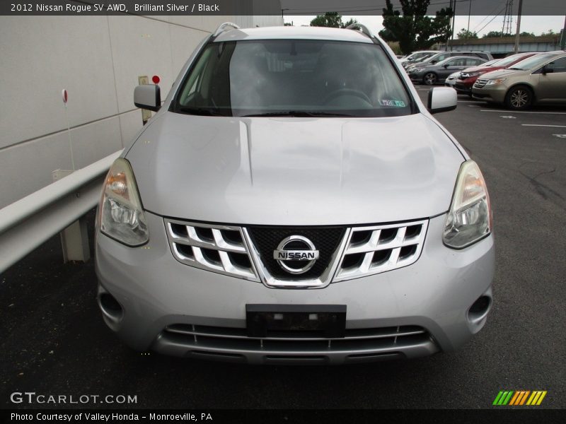 Brilliant Silver / Black 2012 Nissan Rogue SV AWD