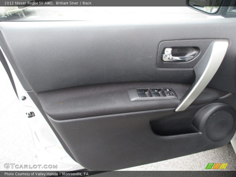 Brilliant Silver / Black 2012 Nissan Rogue SV AWD