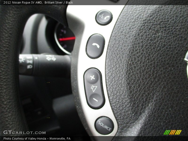 Brilliant Silver / Black 2012 Nissan Rogue SV AWD