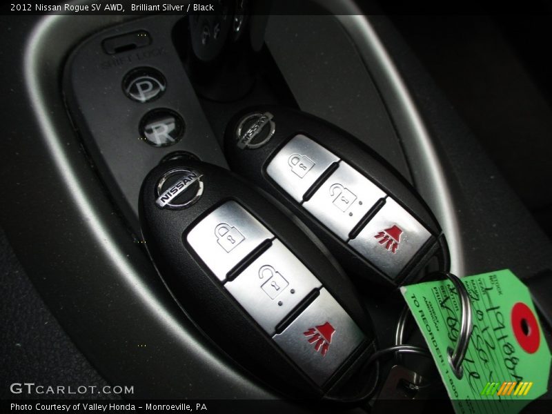 Brilliant Silver / Black 2012 Nissan Rogue SV AWD
