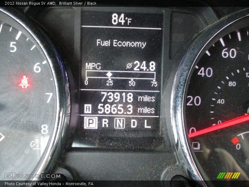 Brilliant Silver / Black 2012 Nissan Rogue SV AWD