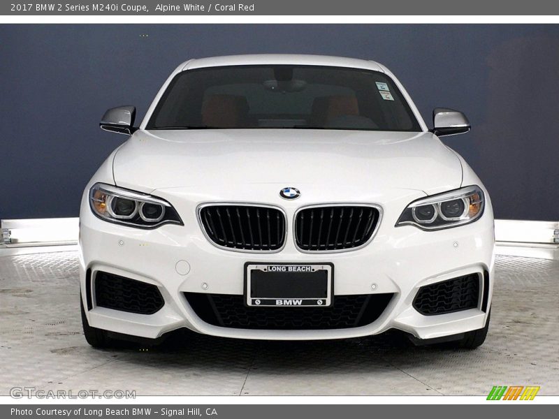 Alpine White / Coral Red 2017 BMW 2 Series M240i Coupe