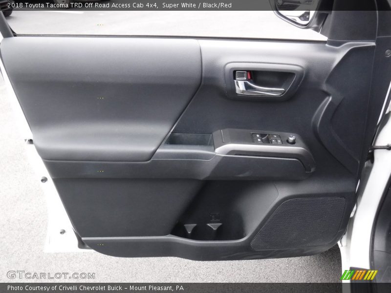 Super White / Black/Red 2018 Toyota Tacoma TRD Off Road Access Cab 4x4