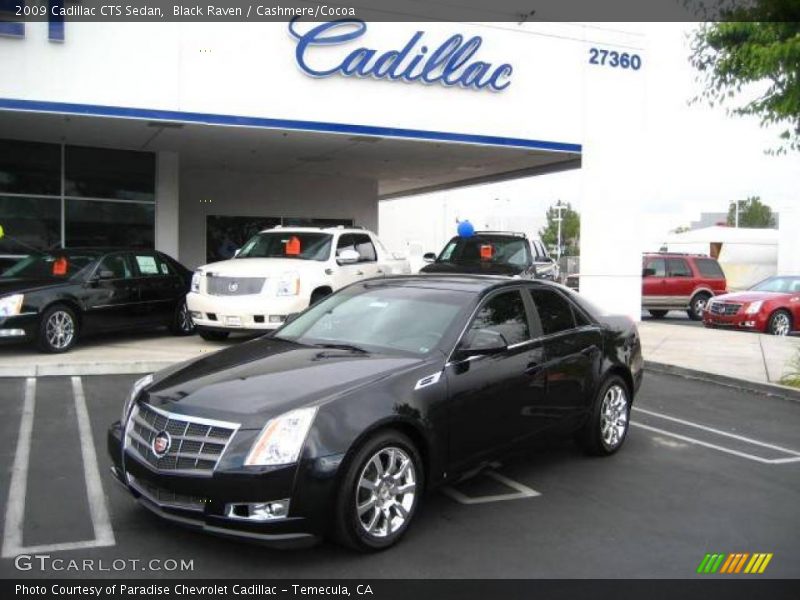 Black Raven / Cashmere/Cocoa 2009 Cadillac CTS Sedan