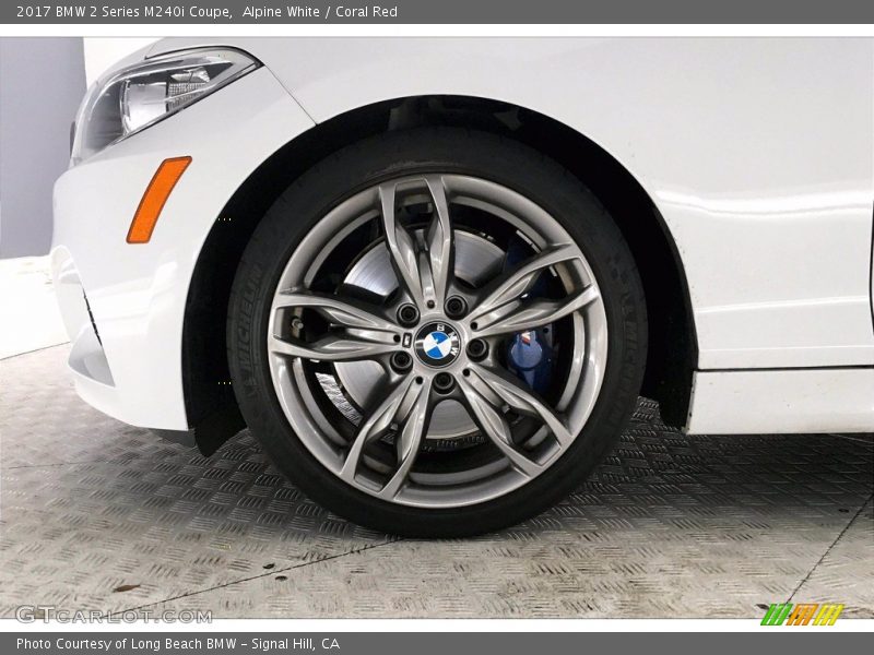 Alpine White / Coral Red 2017 BMW 2 Series M240i Coupe