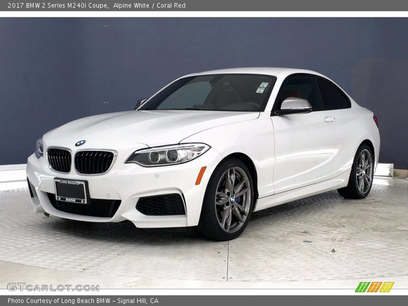 Alpine White / Coral Red 2017 BMW 2 Series M240i Coupe