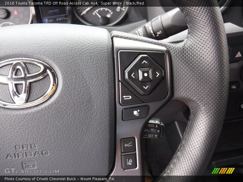 Super White / Black/Red 2018 Toyota Tacoma TRD Off Road Access Cab 4x4