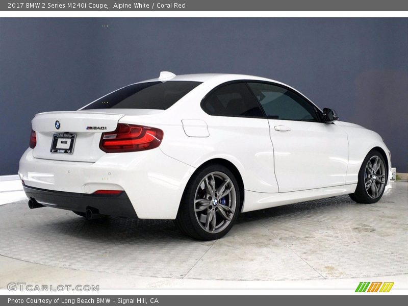 Alpine White / Coral Red 2017 BMW 2 Series M240i Coupe