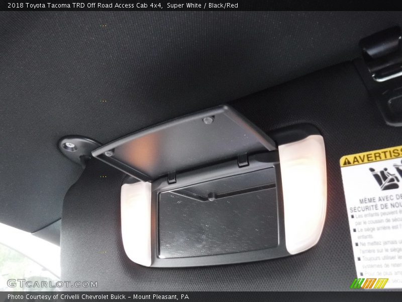 Super White / Black/Red 2018 Toyota Tacoma TRD Off Road Access Cab 4x4