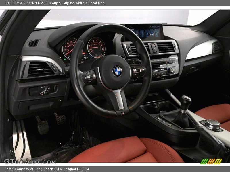 Alpine White / Coral Red 2017 BMW 2 Series M240i Coupe