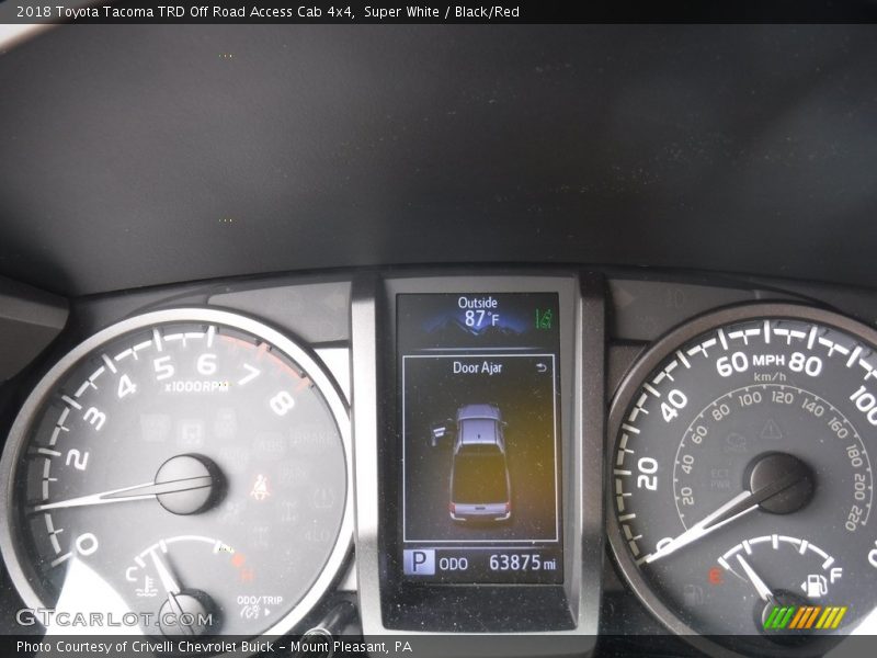 Super White / Black/Red 2018 Toyota Tacoma TRD Off Road Access Cab 4x4