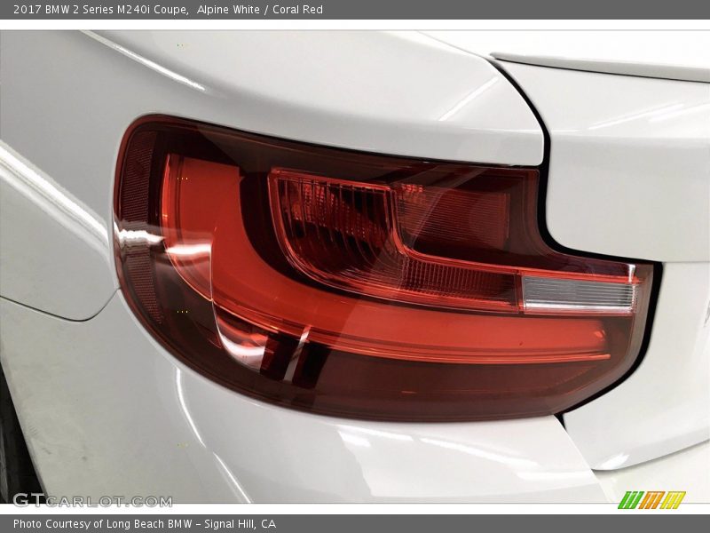 Alpine White / Coral Red 2017 BMW 2 Series M240i Coupe