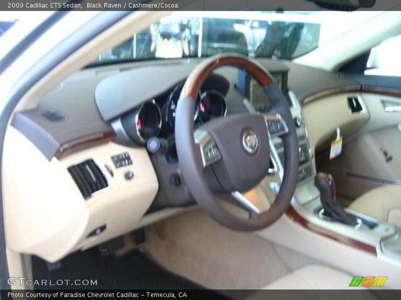 Black Raven / Cashmere/Cocoa 2009 Cadillac CTS Sedan