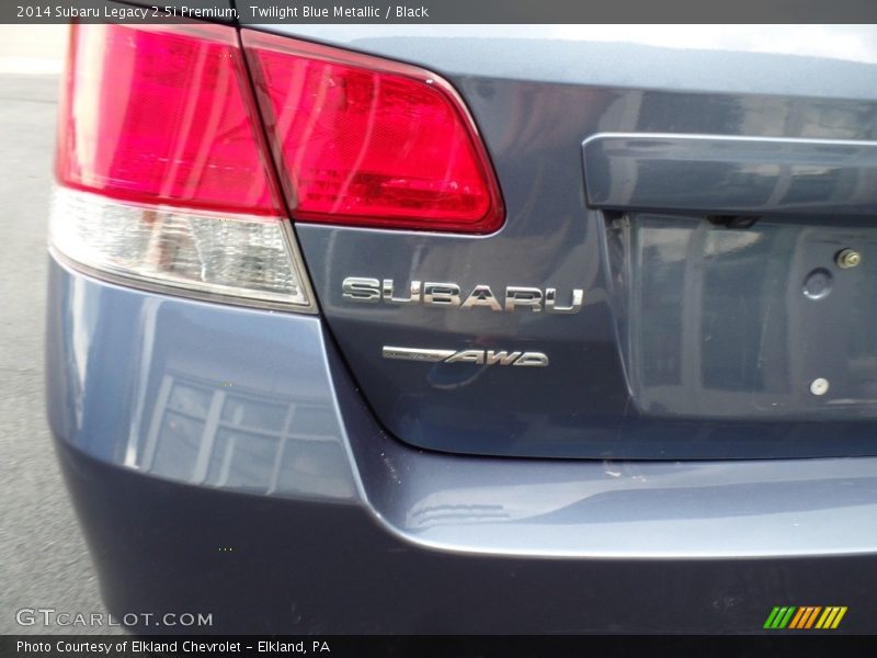 Twilight Blue Metallic / Black 2014 Subaru Legacy 2.5i Premium