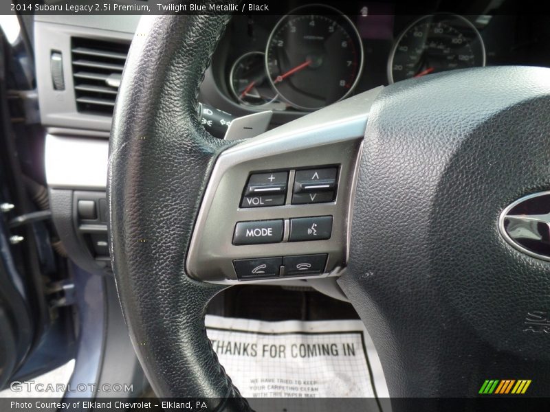 Twilight Blue Metallic / Black 2014 Subaru Legacy 2.5i Premium