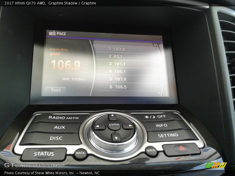 Controls of 2017 QX70 AWD