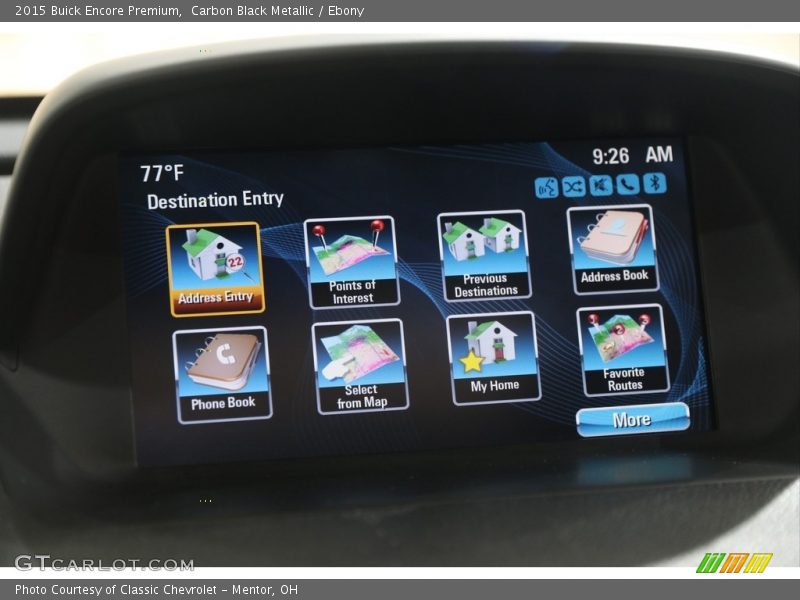 Carbon Black Metallic / Ebony 2015 Buick Encore Premium