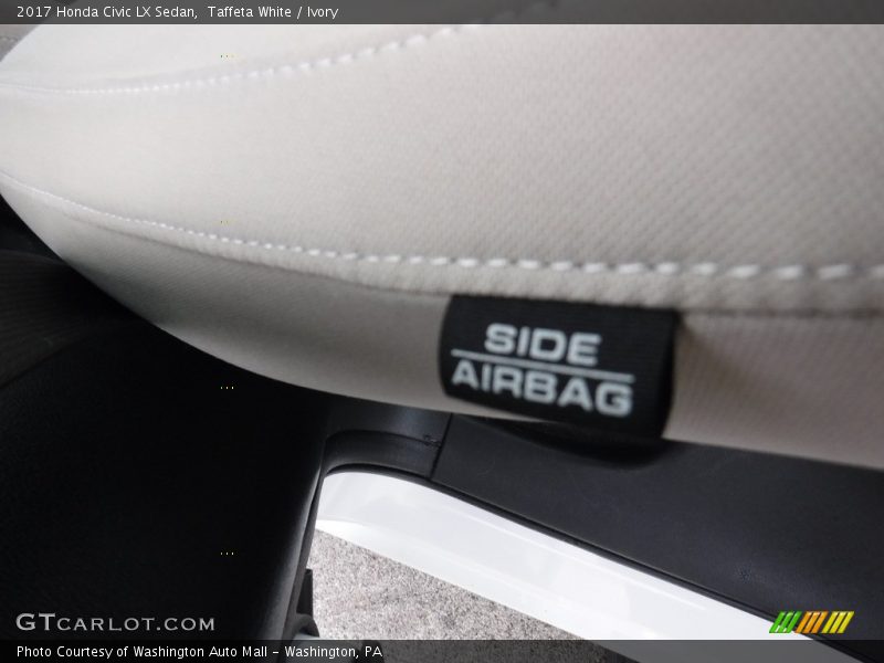 Taffeta White / Ivory 2017 Honda Civic LX Sedan