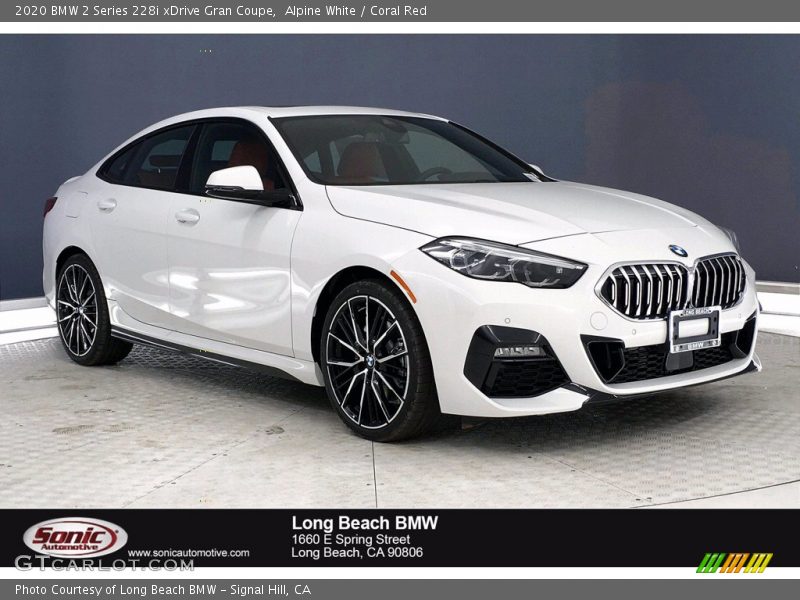 Alpine White / Coral Red 2020 BMW 2 Series 228i xDrive Gran Coupe