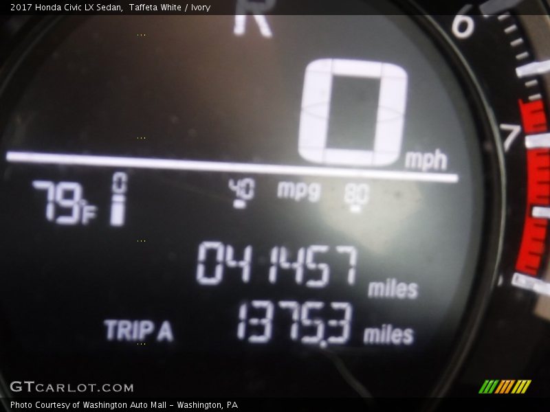 Taffeta White / Ivory 2017 Honda Civic LX Sedan