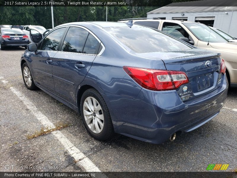 Twilight Blue Metallic / Warm Ivory 2017 Subaru Legacy 2.5i Premium
