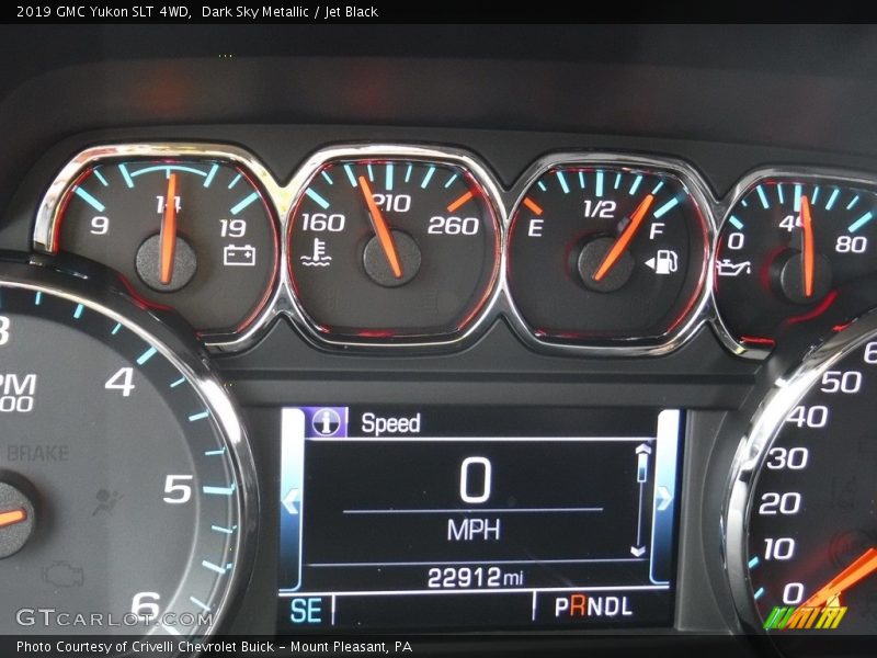 Dark Sky Metallic / Jet Black 2019 GMC Yukon SLT 4WD