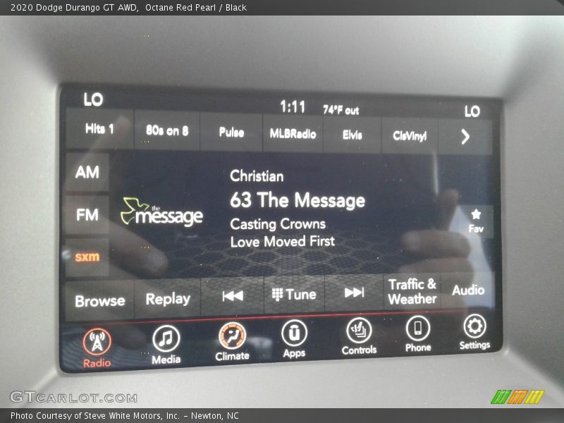 Octane Red Pearl / Black 2020 Dodge Durango GT AWD