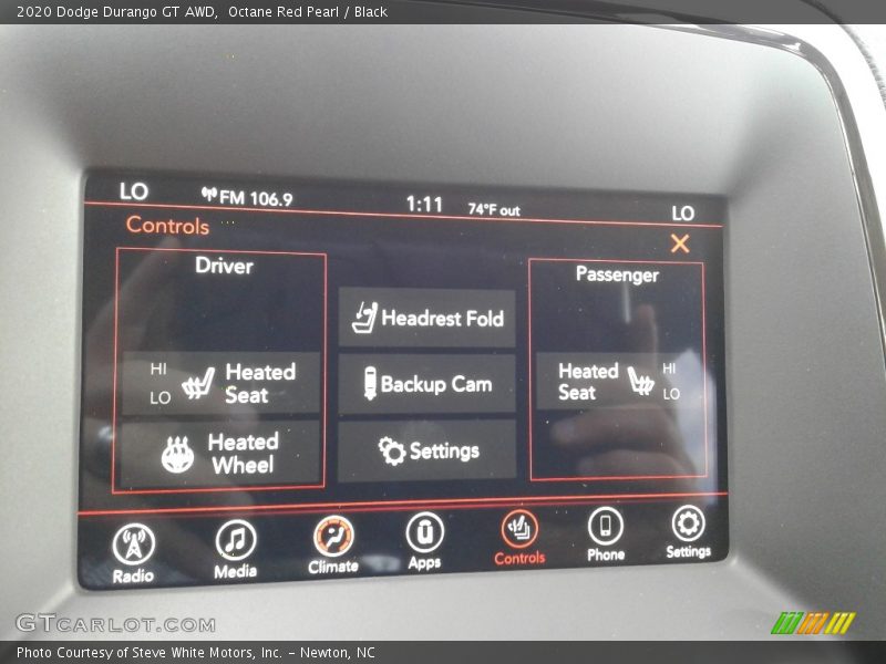 Octane Red Pearl / Black 2020 Dodge Durango GT AWD