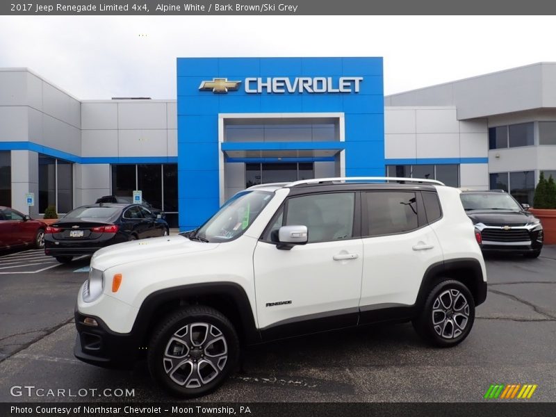 Alpine White / Bark Brown/Ski Grey 2017 Jeep Renegade Limited 4x4