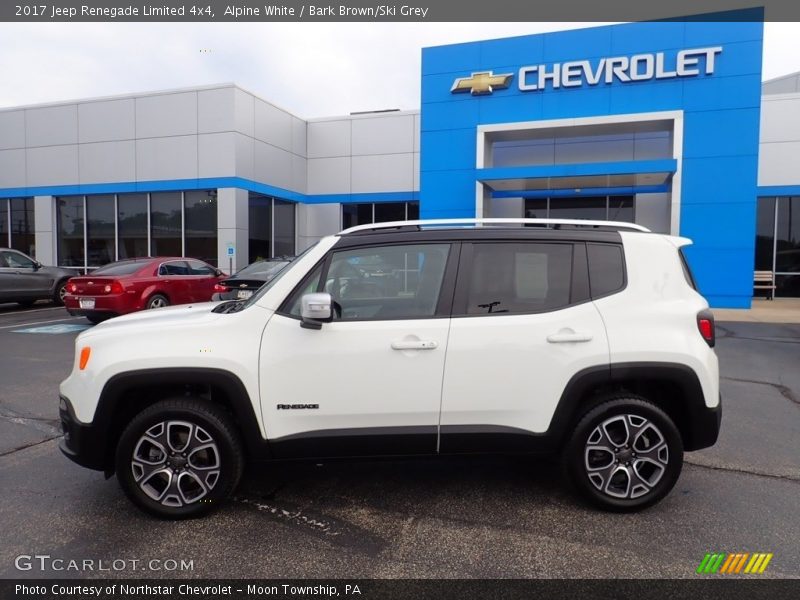 Alpine White / Bark Brown/Ski Grey 2017 Jeep Renegade Limited 4x4