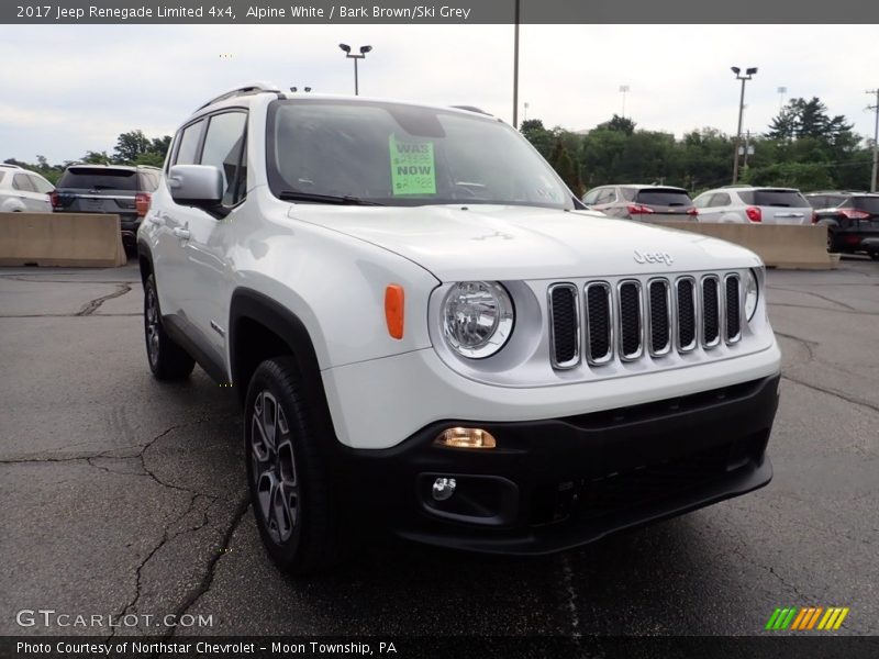 Alpine White / Bark Brown/Ski Grey 2017 Jeep Renegade Limited 4x4