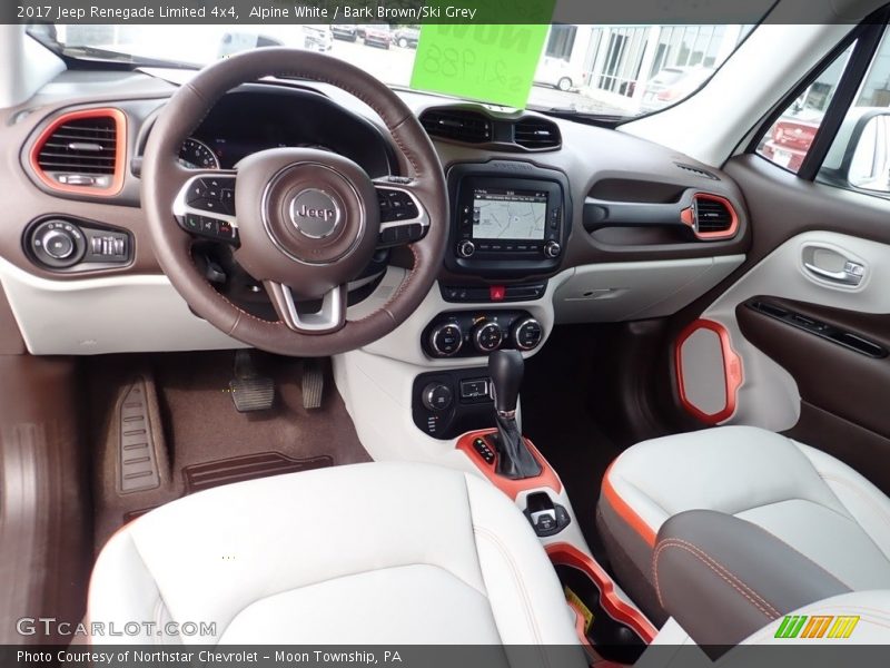Alpine White / Bark Brown/Ski Grey 2017 Jeep Renegade Limited 4x4