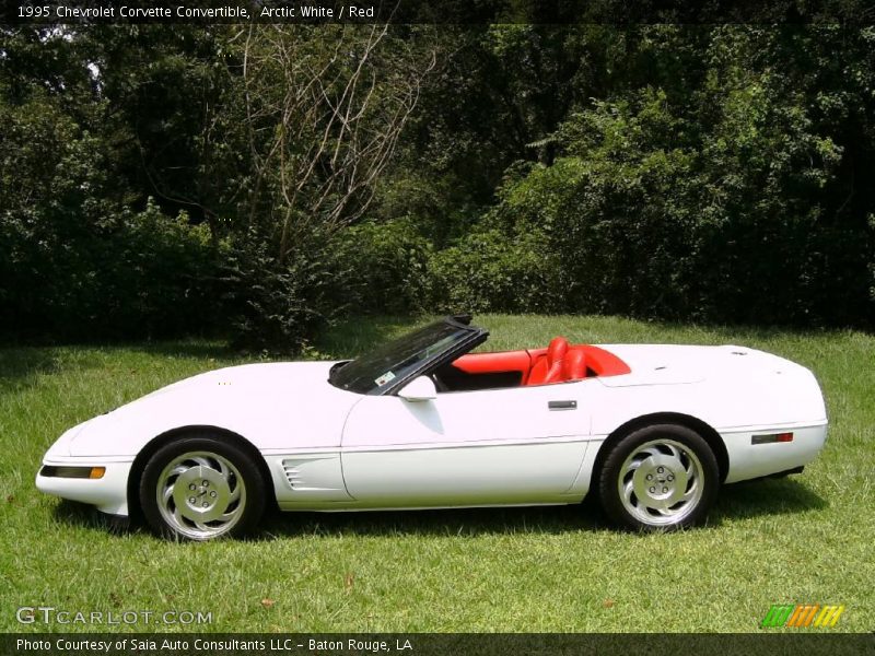 Arctic White / Red 1995 Chevrolet Corvette Convertible