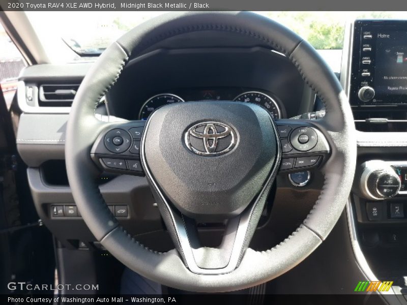 Midnight Black Metallic / Black 2020 Toyota RAV4 XLE AWD Hybrid