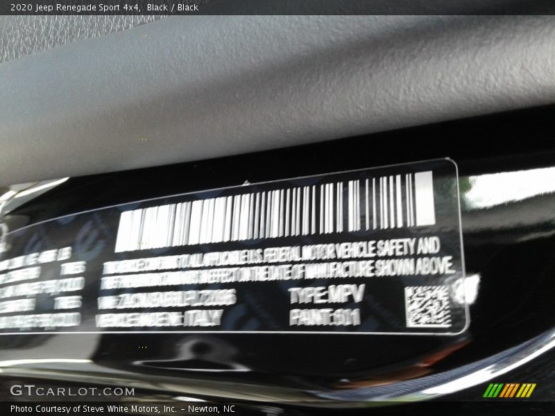 Black / Black 2020 Jeep Renegade Sport 4x4